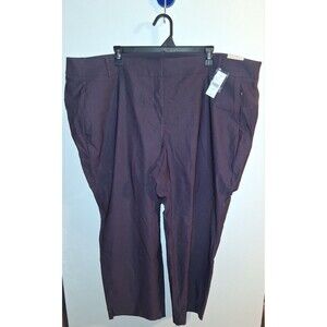 NWT Lane Bryant Purple Mid-rise Straight Leg Slim Ankle Pants Sz 26P
